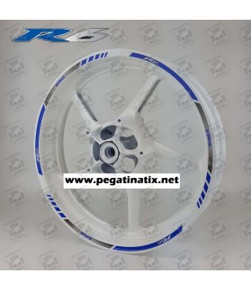 Yamaha YZF-R6 wheel stickers decals rim stripes Laminated (Compatible Product)