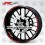 Yamaha YZF-R6 wheel stickers decals rim stripes Laminated red (Produit compatible)