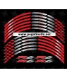 Yamaha YZF-R6 wheel stickers decals rim stripes Laminated red