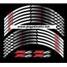 Yamaha YZF-R6 wheel stickers decals rim stripes Laminated white