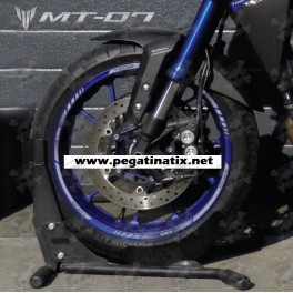 Yamaha MT-07 wheel stickers decals rim stripes Laminated MT07 grey