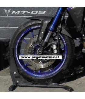 Yamaha MT-09 wheel stickers decals rim stripes Laminated MT09 Grey
