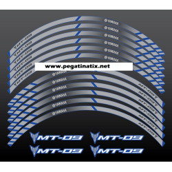 Yamaha MT-09 wheel stickers decals rim stripes Laminated MT09 Grey