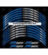 Yamaha R125 wheel stickers decals rim stripes Laminated blue R 125