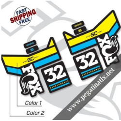 DECALS STICKERS FOX 32 DECALS KIT BLACK FORKS