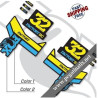 FOX 32 SC FACTORY SERIES DECALS KIT BLACK FORKS