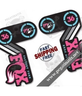 DECALS STICKERS FOX 36 HERITAGE 40TH ANNIVERSARY CYAN PINK