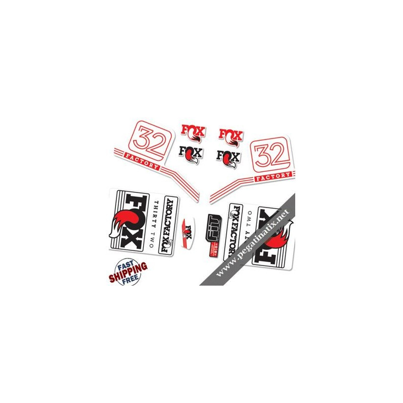 DECALS FOX FOX FACTORY 32 2016 STICKERS KIT BLACK FORKS