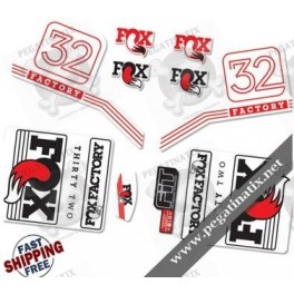 DECALS FOX FOX FACTORY 32 2016 STICKERS KIT BLACK FORKS