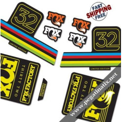 DECALS FOX FACTORY 32 LIMITED EDITION STICKERS KIT BLACK FORKS