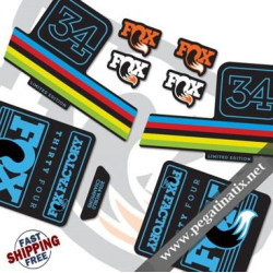 FOX FACTORY 34 LIMITED EDITION STICKERS KIT BLACK FORKS