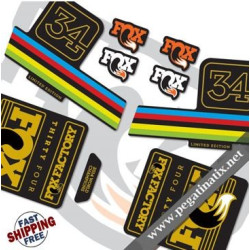 FOX FACTORY 34 LIMITED EDITION STICKERS KIT BLACK FORKS