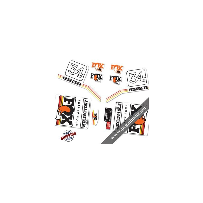 DECALS FOX FACTORY 34 2016 STANDARD STICKERS KIT