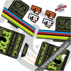 DECALS FOX FACTORY 34 LIMITED EDITION STICKERS KIT BLACK FORKS
