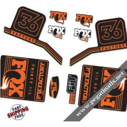 DECALS FOX FACTORY 36 2016 STICKERS KIT BLACK FORKS