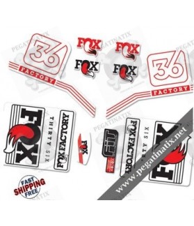 DECALS FOX FACTORY 36 2016 STICKERS KIT WHITE FORKS
