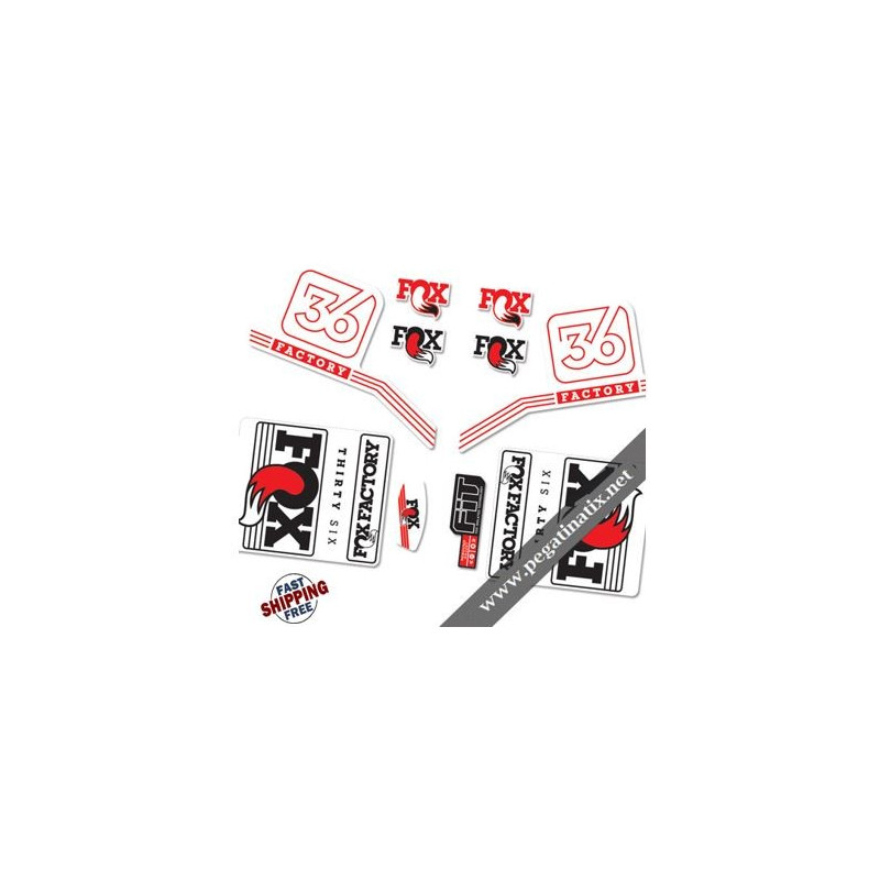 DECALS FOX FACTORY 36 2016 STICKERS KIT WHITE FORKS