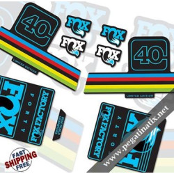 DECALS FOX FACTORY 40 LIMITED EDITION STICKERS KIT BLACK FORKS