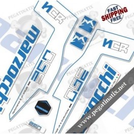 DECALS MARZOCCHI 350 NCR DECALS WHITE FORKS KIT