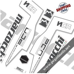 DECALS MARZOCCHI 350 NCR DECALS WHITE FORKS KIT