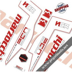 DECALS MARZOCCHI 350 NCR DECALS WHITE FORKS KIT