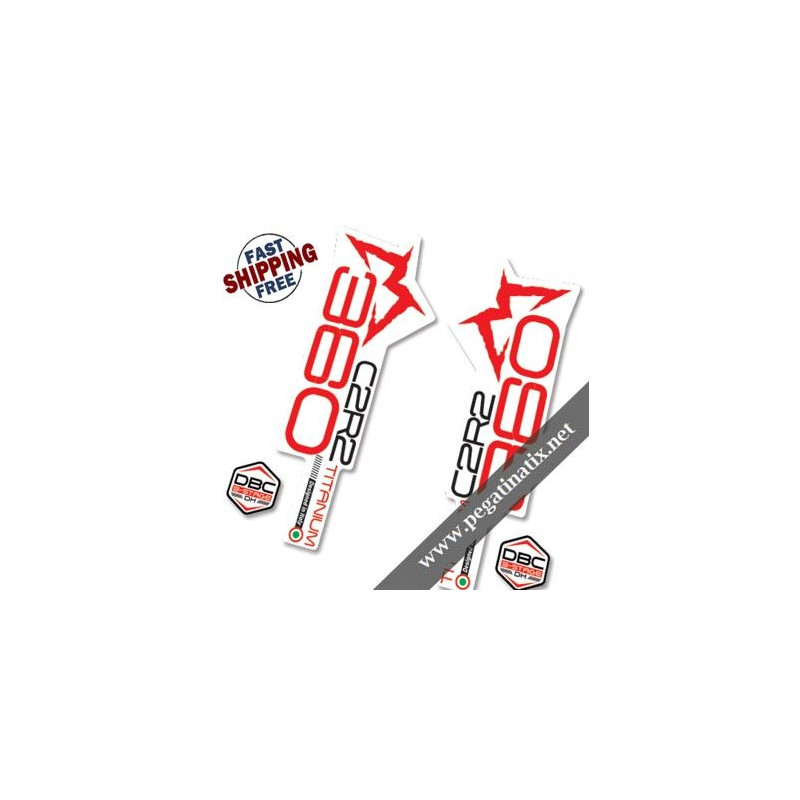 DECALS MARZOCCHI 360 DECALS WHITE FORKS KIT