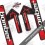 DECALS MX COMP RED DECALS BLACK FORKS KIT (Compatible Product)