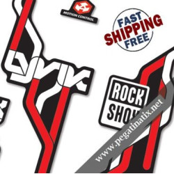FORK ROCK SHOX LYRIC TYPE B WHITE FORK DECALS KIT