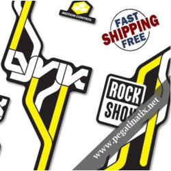 FORK ROCK SHOX LYRIC TYPE B WHITE FORK DECALS KIT