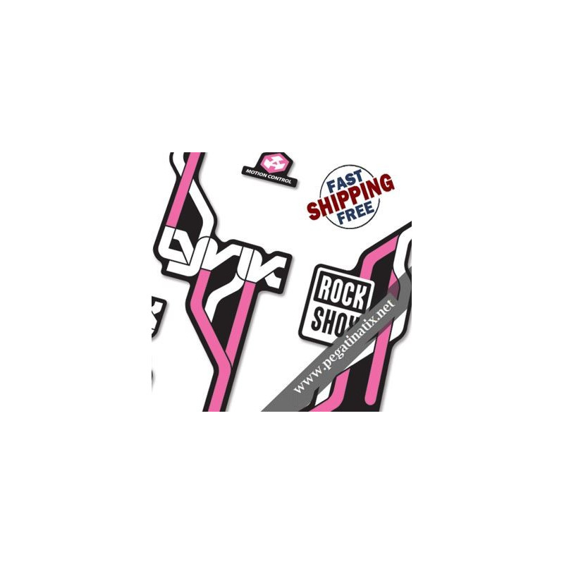 FORK ROCK SHOX LYRIC TYPE B WHITE FORK DECALS KIT