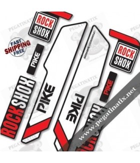 FORK ROCK SHOX PIKE 2014 STICKERS KIT BLACK FORKS (Compatible Product)