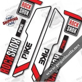 FORK ROCK SHOX PIKE 2014 STICKERS KIT BLACK FORKS