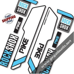 FORK ROCK SHOX PIKE 2014 STICKERS KIT BLACK FORKS