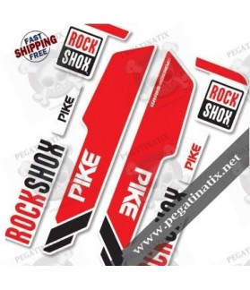 FORK ROCK SHOX PIKE 2014 STICKERS KIT WHITE FORKS (Produto compatível)