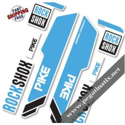 FORK ROCK SHOX PIKE 2014 STICKERS KIT WHITE FORKS