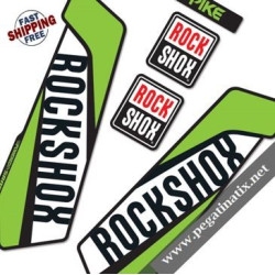 FORK ROCK SHOX PIKE 2016 STICKERS KIT WHITE FORKS