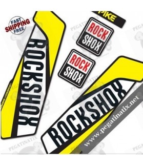 FORK ROCK SHOX PIKE 2016 STICKERS KIT WHITE FORKS (Compatible Product)