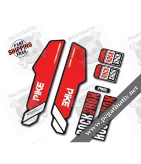 FORK ROCK SHOX PIKE B STICKERS KIT WHITE FORKS (Compatible Product)