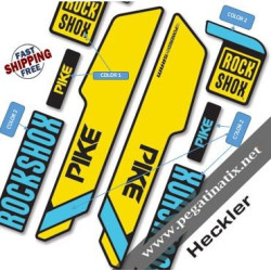 FORK ROCK SHOX PIKE SANTA CRUZ STICKERS KIT BLACK FORKS