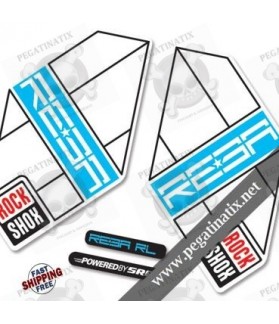FORK ROCK SHOX REBA 2012 WHITE DECALS KIT STICKERS FORKS (Compatible Product)