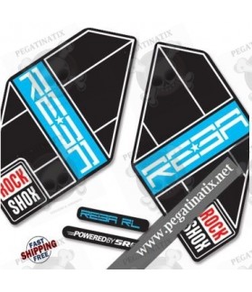 FORK ROCK SHOX REBA 2012 BLACK DECALS KIT STICKERS FORKS (Compatible Product)