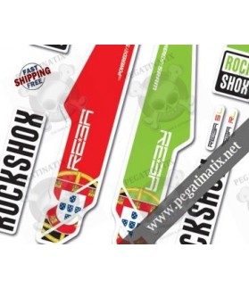 FORK ROCK SHOX REBA 2013 PT DECALS KIT STICKERS FORKS (Compatible Product)