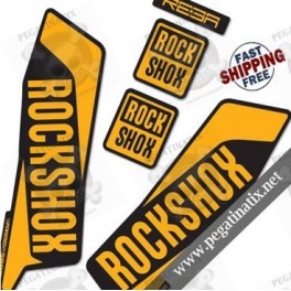 FORK ROCK SHOX REBA 2016 BLACK DECALS KIT STICKERS FORKS