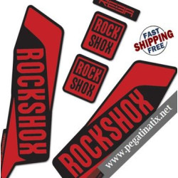 FORK ROCK SHOX REBA 2016 BLACK DECALS KIT STICKERS FORKS