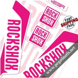 FORK ROCK SHOX REBA 2016 WHITE DECALS KIT STICKERS FORKS
