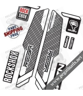 FORK ROCK SHOX BRAIN 2014 STICKERS KIT BLACK FORKS (Compatible Product)