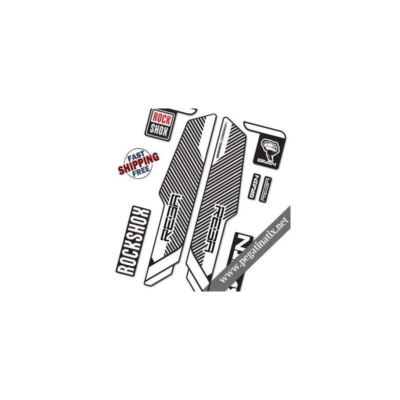 FORK ROCK SHOX BRAIN 2014 STICKERS KIT BLACK FORKS
