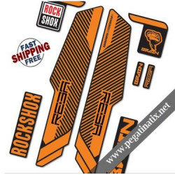 FORK ROCK SHOX BRAIN 2014 STICKERS KIT BLACK FORKS