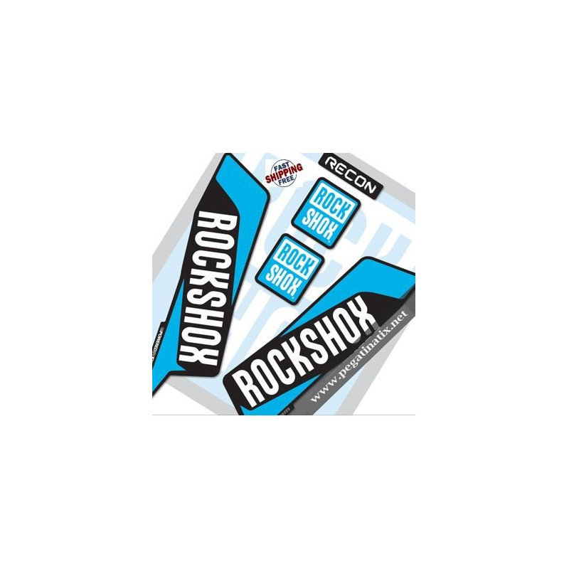 FORK ROCK SHOX RECON 2016 DECALS KIT BLACK FORKS