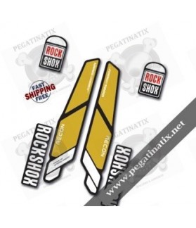 FORK ROCK SHOX RECON B DECALS KIT WHITE FORKS (Compatible Product)